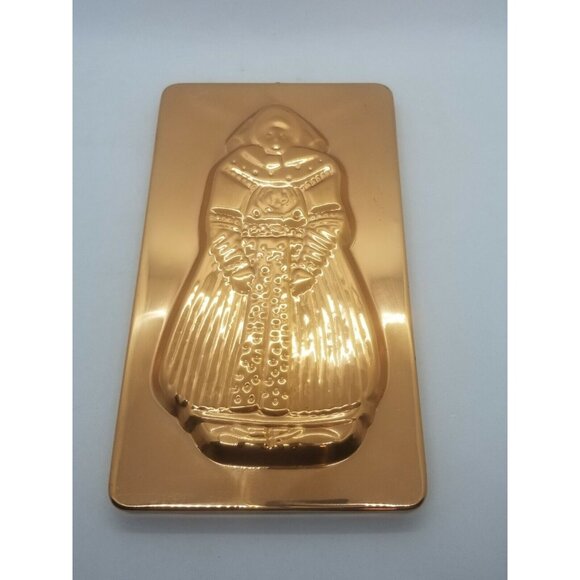 Vintage Copper Chocolate Mold Tins Traditional Dutch Boy and Girl Set of 2 - Picture 4 of 10